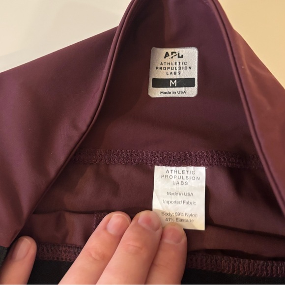NWOT Athletic Propulsion Labs Burgundy Perforated Stretch Athletic Shorts, Sz M - Picture 5 of 5